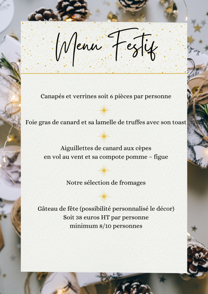 menu Nouvel An traiteur